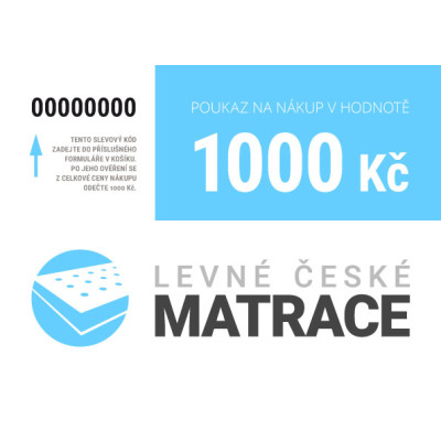 Dárkový poukaz na nákup v hodnotě 1000 Kč